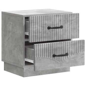 Nachttisch Betongrau 43 x 34,5 x 44,5 cm Holzwerkstoff