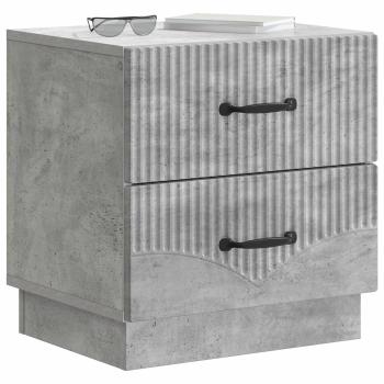 Nachttisch 2 stk. Betongrau 43 x 34,5 x 44,5 cm Holzwerkstoff