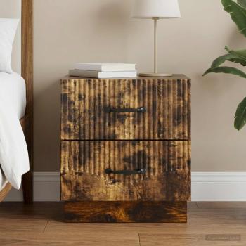 ARDEBO.de - Nachttisch Geräucherte Eiche 43 x 34,5 x 44,5 cm Holzwerkstoff