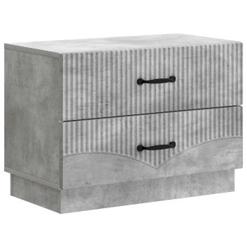 Nachttisch Betongrau 62 x 34,5 x 44,5 cm Holzwerkstoff