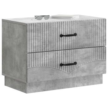 Nachttisch Betongrau 62 x 34,5 x 44,5 cm Holzwerkstoff