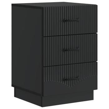 Nachttisch Schwarz 43 x 41 x 63,5 cm Holzwerkstoff