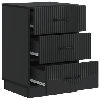 Nachttisch Schwarz 43 x 41 x 63,5 cm Holzwerkstoff