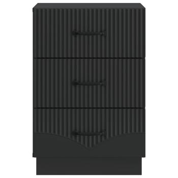 Nachttisch Schwarz 43 x 41 x 63,5 cm Holzwerkstoff