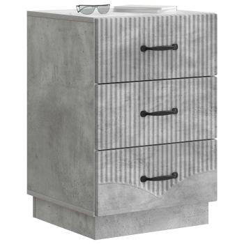 Nachttisch Betongrau 43 x 41 x 63,5 cm Holzwerkstoff