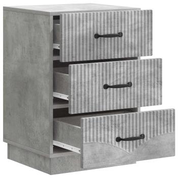 Nachttisch Betongrau 43 x 41 x 63,5 cm Holzwerkstoff