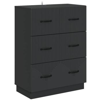 Schubladenschrank Schwarz 66 x 34,5 x 87 cm Holzwerkstoff