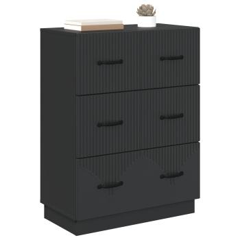 Schubladenschrank Schwarz 66 x 34,5 x 87 cm Holzwerkstoff