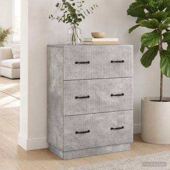 ARDEBO.de - Schubladenschrank Betongrau 66 x 34,5 x 87 cm Holzwerkstoff