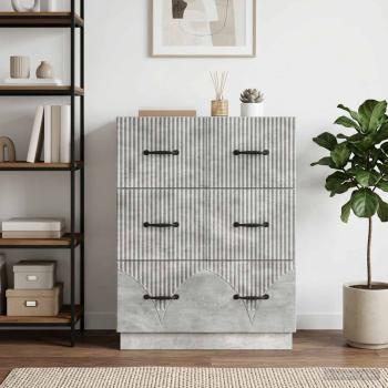 Schubladenschrank Betongrau 66 x 34,5 x 87 cm Holzwerkstoff