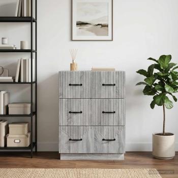ARDEBO.de - Schubladenschrank Graues Sonoma 66 x 34,5 x 87 cm Holzwerkstoff