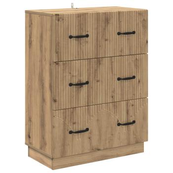 Schubladenschrank 66 x 34,5 x 87 cm Holzwerkstoff Artisan-Eiche
