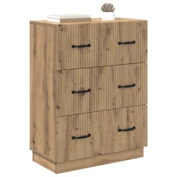 Schubladenschrank 66 x 34,5 x 87 cm Holzwerkstoff Artisan-Eiche