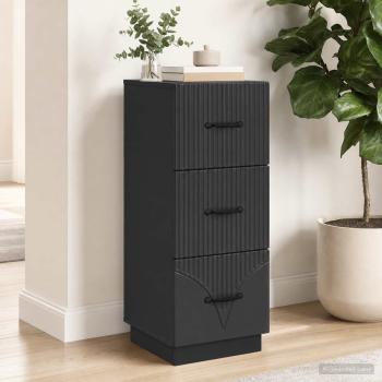 ARDEBO.de - Schubladenschrank 33 x 34,5 x 87 cm Holzwerkstoff Schwarz