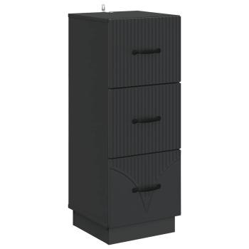 Schubladenschrank 33 x 34,5 x 87 cm Holzwerkstoff Schwarz