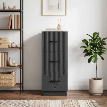 Schubladenschrank 33 x 34,5 x 87 cm Holzwerkstoff Schwarz