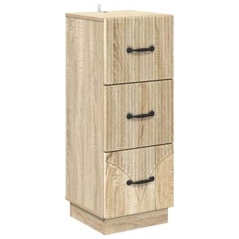Schubladenschrank 33 x 34,5 x 87 cm Holzwerkstoff Sonoma-Eiche
