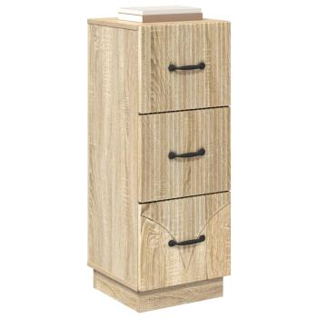 Schubladenschrank 33 x 34,5 x 87 cm Holzwerkstoff Sonoma-Eiche