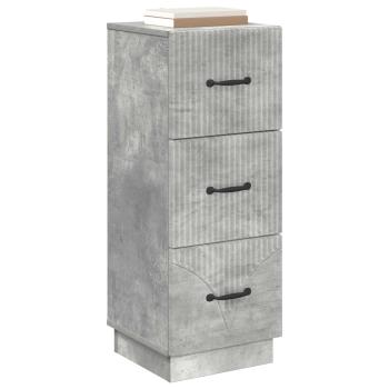 Schubladenschrank 33 x 34,5 x 87 cm Holzwerkstoff Betongrau