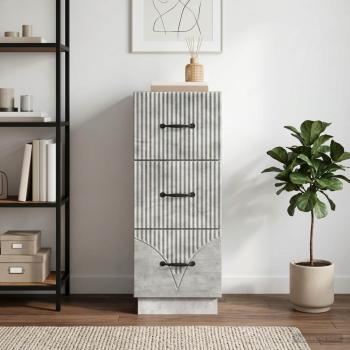 Schubladenschrank 33 x 34,5 x 87 cm Holzwerkstoff Betongrau