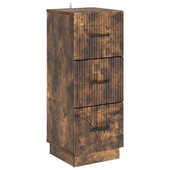 Schubladenschrank 33 x 34,5 x 87 cm Holzwerkstoff R?uchereiche