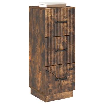 Schubladenschrank 33 x 34,5 x 87 cm Holzwerkstoff R?uchereiche