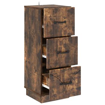 Schubladenschrank 33 x 34,5 x 87 cm Holzwerkstoff R?uchereiche