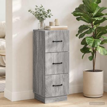 ARDEBO.de - Schubladenschrank 33 x 34,5 x 87 cm Holzwerkstoff Sonoma-Grau