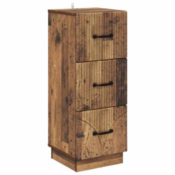 Schubladenschrank 33 x 34,5 x 87 cm Holzwerkstoff Altholz