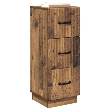Schubladenschrank 33 x 34,5 x 87 cm Holzwerkstoff Altholz