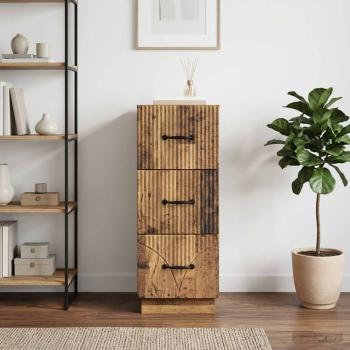 Schubladenschrank 33 x 34,5 x 87 cm Holzwerkstoff Altholz