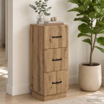 ARDEBO.de - Schubladenschrank 33 x 34,5 x 87 cm Holzwerkstoff Artisan-Eiche