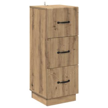 Schubladenschrank 33 x 34,5 x 87 cm Holzwerkstoff Artisan-Eiche