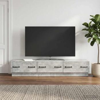 ARDEBO.de - TV-Schränk Betongrau 147 x 34,5 x 27 cm Holzwerkstoff