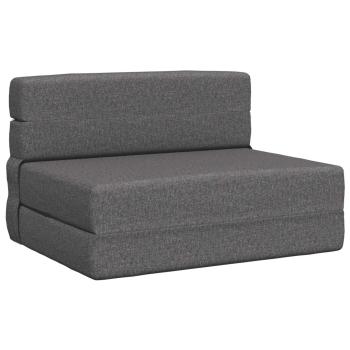 Klappsofa Bett Hellgrau 100 x 80 x 60 cm Stoff