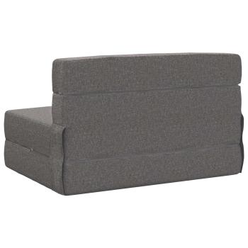Klappsofa Bett Hellgrau 100 x 80 x 60 cm Stoff