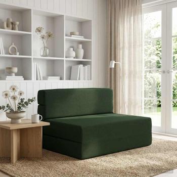 ARDEBO.de - Klappsofa Bett Dunkelgrün 190 x 100 x 15 cm Stoff