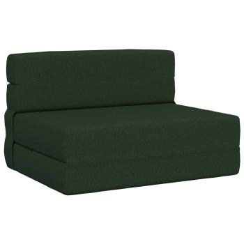 Klappsofa Bett Dunkelgrün 190 x 100 x 15 cm Stoff
