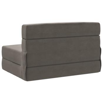 Klappsofa Bett Hellgrau 100 x 80 x 60 cm Stoff