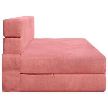 Klappsofa Bett Rosa 203 x 152 x 15 cm Samt