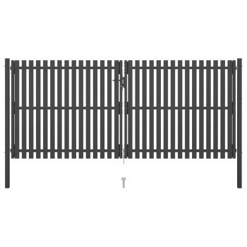 ARDEBO.de - Gartentor aus Stahl 400 x 150 cm Anthrazit