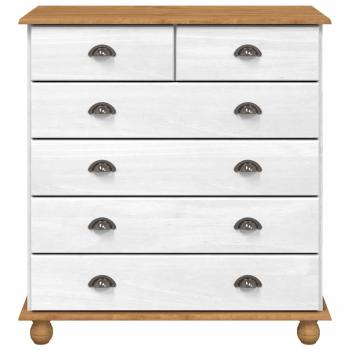 Schubladenkommode mit Schubladen ASKIM Weiß 91 x 40 x 95,5 cm