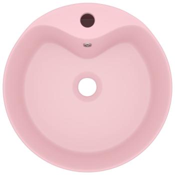 Luxus-Waschbecken mit Überlauf Matt Rosa 36x13 cm Keramik