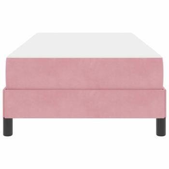 Boxspringbett mit Matratze Rosa 80 x 210 cm Stoff