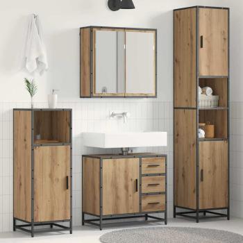 ARDEBO.de - Badezimmermöbel-Set 3 Stk. Artisan-Eiche Holzwerkstoff