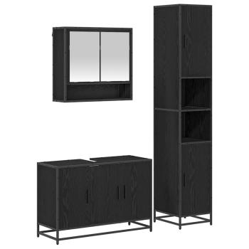 Badezimmermöbel-Set 3 stk. Altholz 90 x 33 x 60 cm