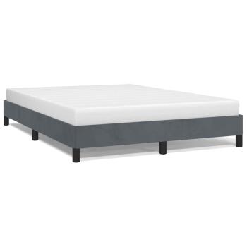 Bettgestell ohne Matratze Dunkelgrau 152x203 cm Queen-Size Samt