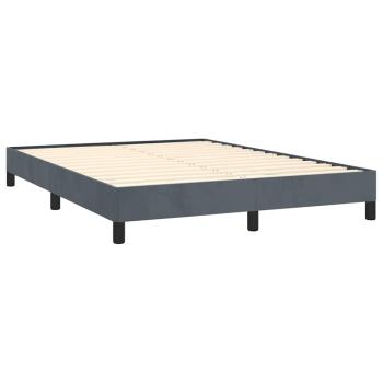 Bettgestell ohne Matratze Dunkelgrau 152x203 cm Queen-Size Samt