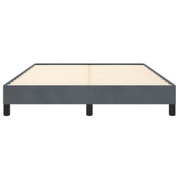Bettgestell ohne Matratze Dunkelgrau 152x203 cm Queen-Size Samt