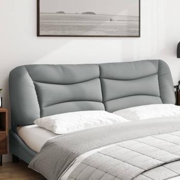 Kopfteil-Kissen "Hvar" Hellgrau 183 cm Stoff